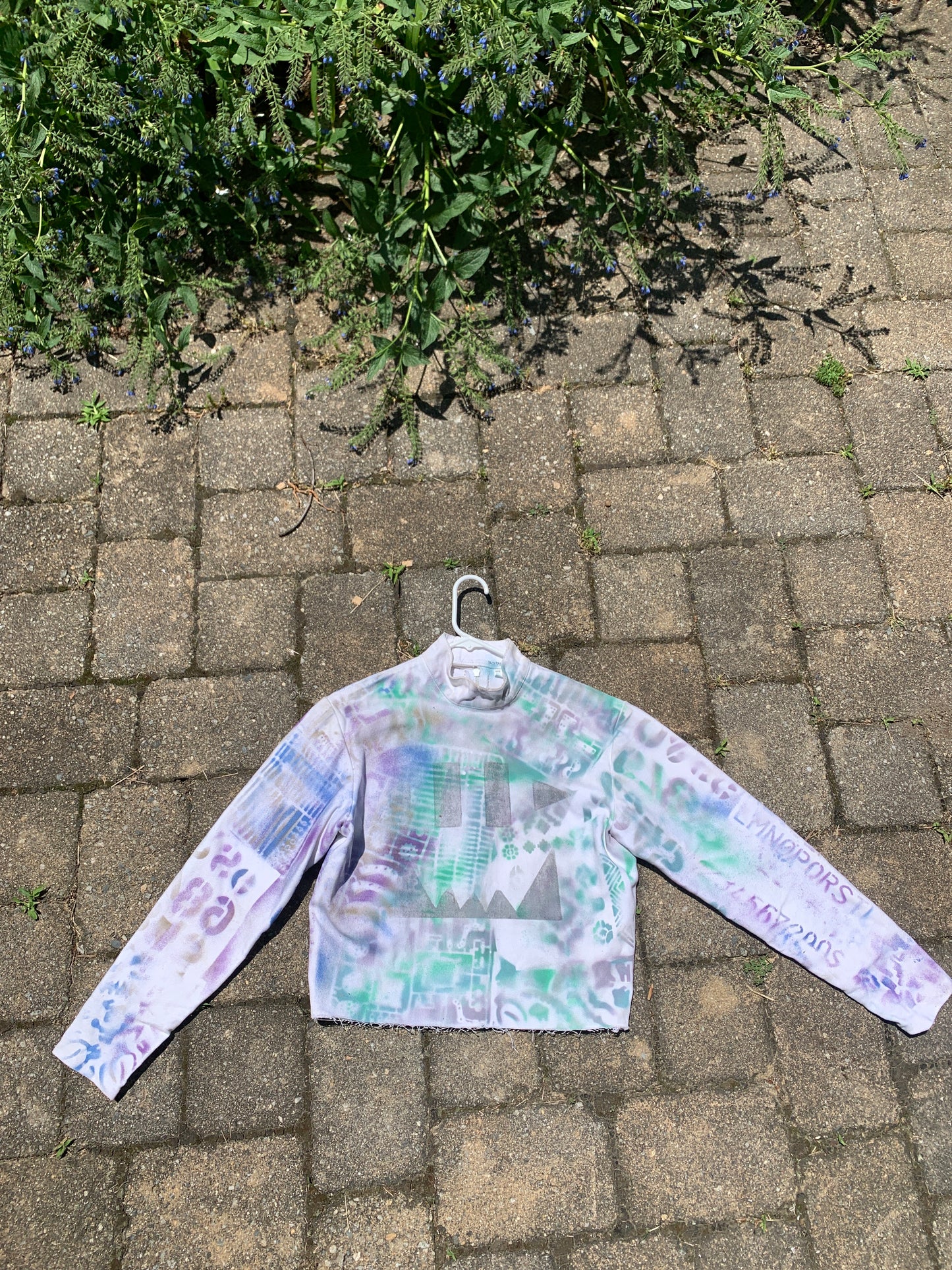 Spray painted fencing jacket